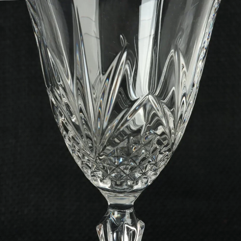 Vintage Wine Glass Salzburg by CRISTAL DE FLANDRE Set of Two